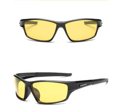 Men's Sporty Rectangular Polarized 'Duvey' Plastic Sunglasses