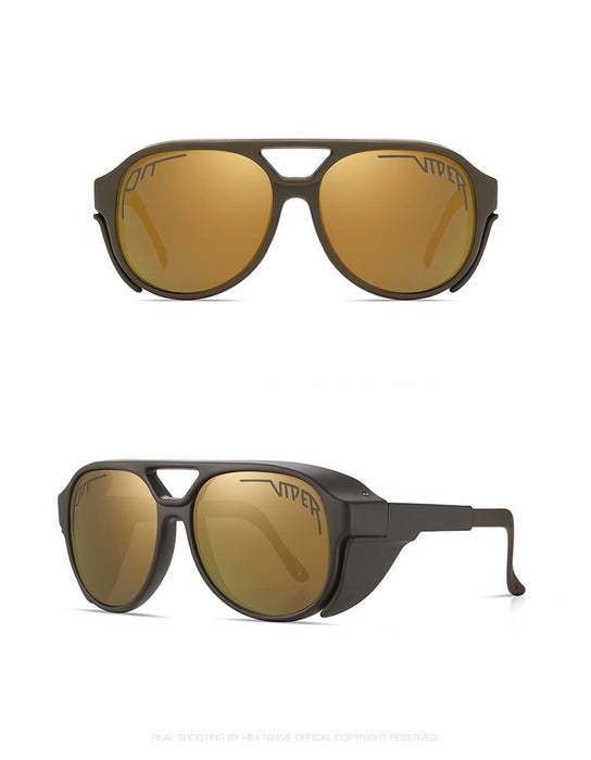 Unisex Outdoor Round Polarized 'Punk Astro' Plastic Sunglasses
