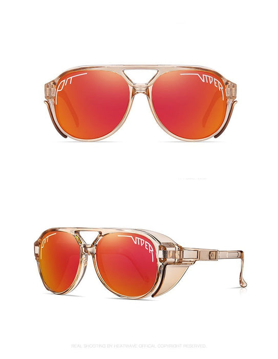 Unisex Outdoor Round Polarized 'Punk Astro' Plastic Sunglasses