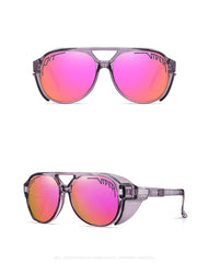 Unisex Outdoor Round Polarized 'Punk Astro' Plastic Sunglasses