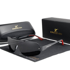 Men's Polarized Rectangle 'Gafas' Metal Sunglasses