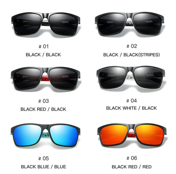 Unisex Polarized Square  'Aye' Plastic Sports Sunglasses