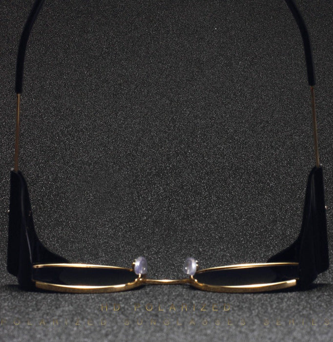 Unisex Classic Round Steel 'Speedy Hog' Metal Sunglasses