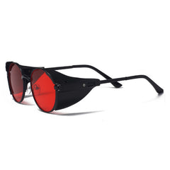 Unisex Classic Round Steel 'Speedy Hog' Metal Sunglasses