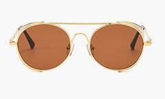 Unisex Round Retro 'Leith' Steampunk Sunglasses