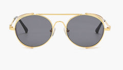 Unisex Round Retro 'Leith' Steampunk Sunglasses