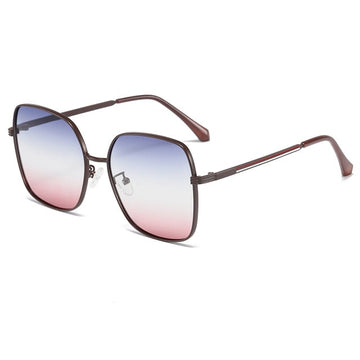 Unisex Polarized Square 'Rani Thion' Metal Sunglasses