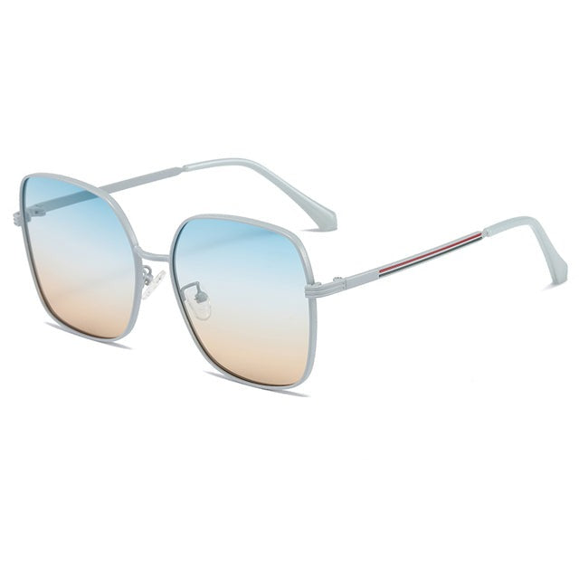 Unisex Polarized Square 'Rani Thion' Metal Sunglasses