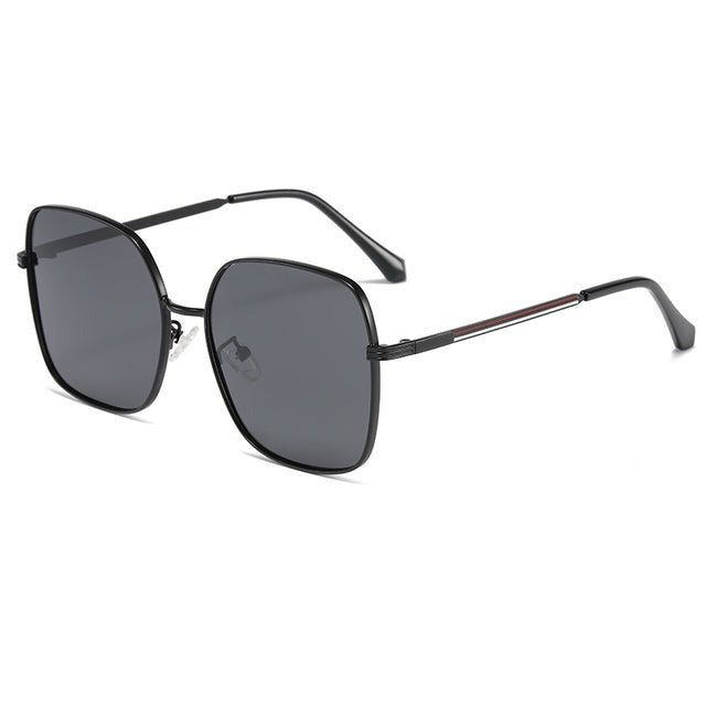Unisex Polarized Square 'Rani Thion' Metal Sunglasses