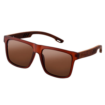 Men's Polarized Sports Square 'Ortiz' Wooden Sunglasses