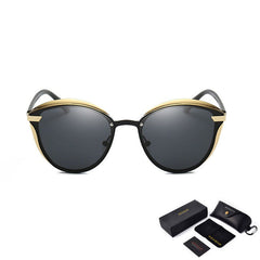 Women's Vintage Cat Eye 'Ion' Metal Sunglasses