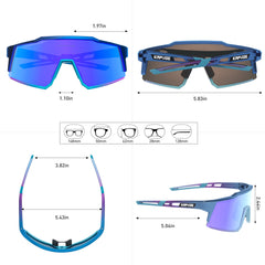 Men's Polarized Square 'Viper' Plastic Sports Sunglasses