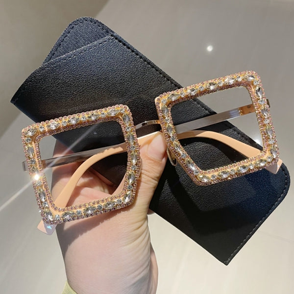 Women's Oversized Vintage Square 'Summer' Metal Sunglasses