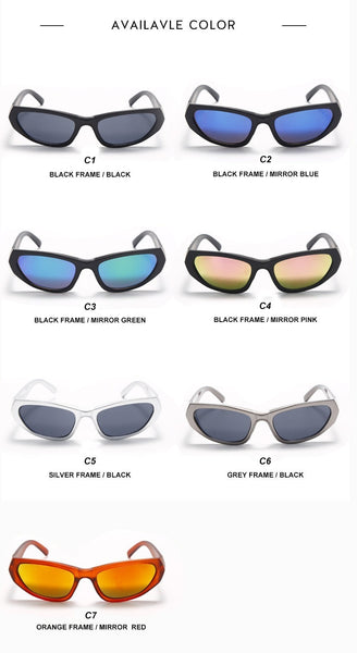 Women's Punk Rectangular 'Kardashan' Plastic Sunglasses