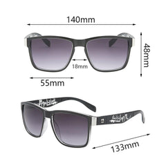 Unisex Sports Square 'Gingham' Plastic Sunglasses