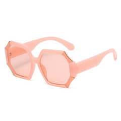 Women's Oversized Polygon 'Empire' Plastic Sunglasses