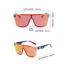 Unisex Oversize Square 'Madoline' Plastic Sunglasses