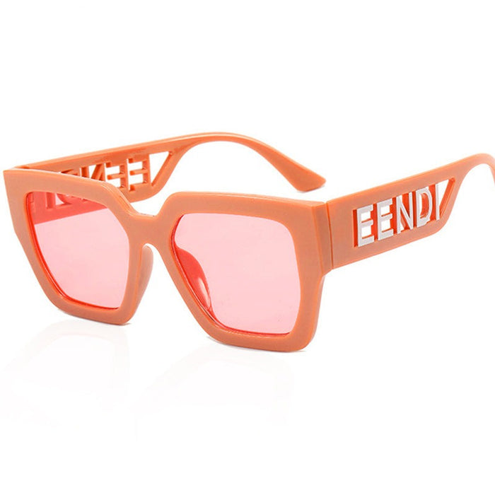 Women's Square 'Pumpkin' Plastic Sunglasses