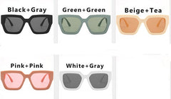 Women's Square 'Pumpkin' Plastic Sunglasses