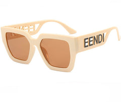 Women's Square 'Pumpkin' Plastic Sunglasses