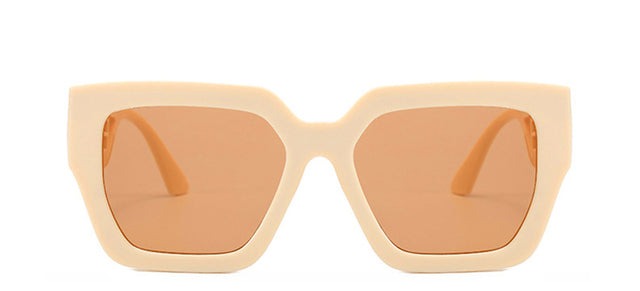 Women's Square 'Pumpkin' Plastic Sunglasses