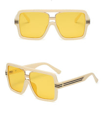 Unisex Luxury Square 'Summer' Plastic Sunglasses