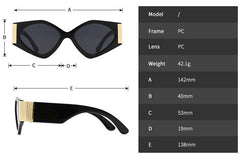 Women's Oversized Trendy Square 'Flex' Plastic Sunglasses