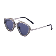 Men's Retro Steampunk Round 'Voughne' Metal Sunglasses