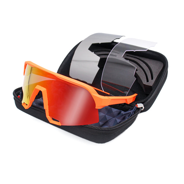 Unisex Polarized Rectangular Sport 'Loiue' Plastic Sunglasses