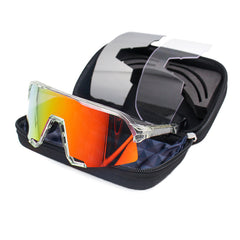 Unisex Polarized Rectangular Sport 'Loiue' Plastic Sunglasses