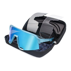 Unisex Polarized Rectangular Sport 'Loiue' Plastic Sunglasses