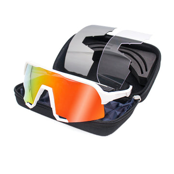 Unisex Polarized Rectangular Sport 'Loiue' Plastic Sunglasses