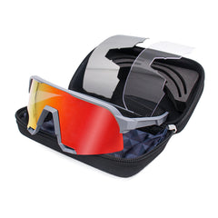 Unisex Polarized Rectangular Sport 'Loiue' Plastic Sunglasses