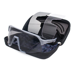 Unisex Polarized Rectangular Sport 'Loiue' Plastic Sunglasses