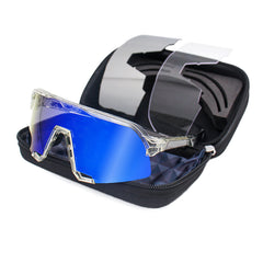 Unisex Polarized Rectangular Sport 'Loiue' Plastic Sunglasses