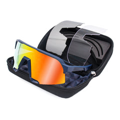 Unisex Polarized Rectangular Sport 'Loiue' Plastic Sunglasses