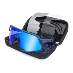 Unisex Polarized Rectangular Sport 'Loiue' Plastic Sunglasses