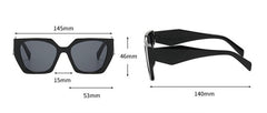 Women's Oversized Retro Square 'Luna' Plastic Sunglasses