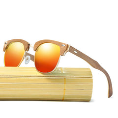 Men's Round Wooden 'Woody' Polarized Sunglasses