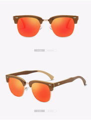 Men's Round Wooden 'Woody' Polarized Sunglasses