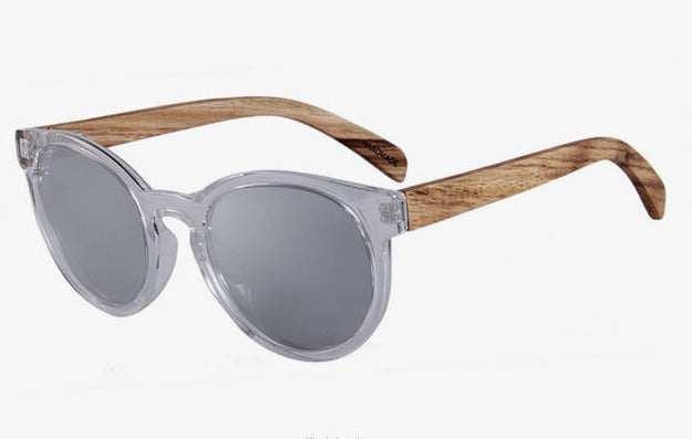 Women's Polarized Round 'Jeco' Wooden  Sunglasses