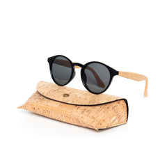 Women's Round 'Sandra' Wooden Sunglasses