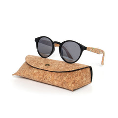 Women's Round 'Sandra' Wooden Sunglasses