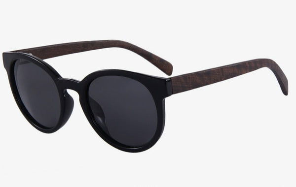 Women's Polarized Round 'Jeco' Wooden  Sunglasses