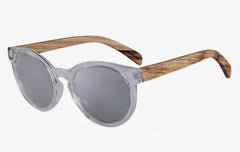 Women's Polarized Round 'Jeco' Wooden  Sunglasses