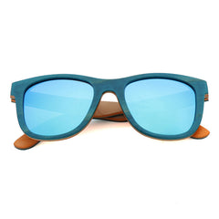 Women's Vintage Polarized Square 'Nature' Wooden Sunglasses