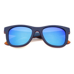 Women's Vintage Polarized Square 'Nature' Wooden Sunglasses