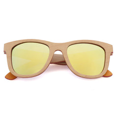 Women's Vintage Polarized Square 'Nature' Wooden Sunglasses