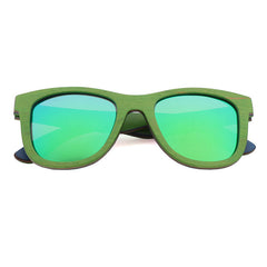 Women's Vintage Polarized Square 'Nature' Wooden Sunglasses