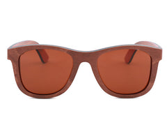 Women's Vintage Polarized Square 'Nature' Wooden Sunglasses